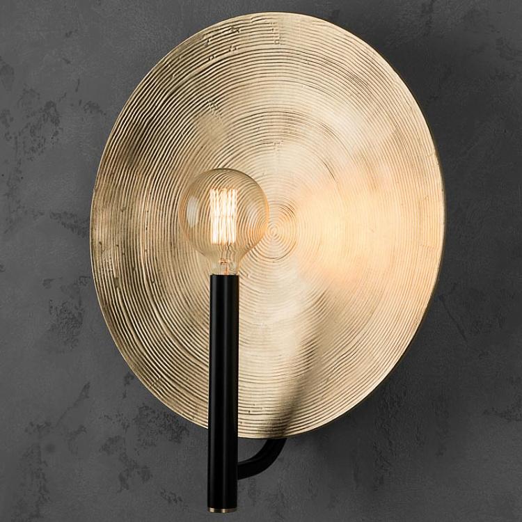 Бра Орбис, золотая поталь, L Wall Lamp Mind And Object Orbis Large, Potal Gold