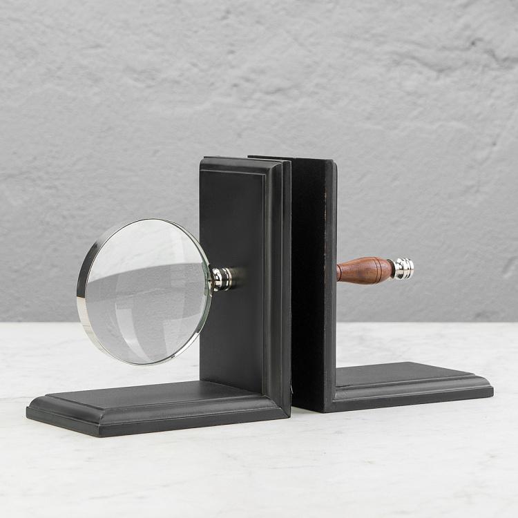 Набор из двух держателей для книг Лупа Bookend Magnifier