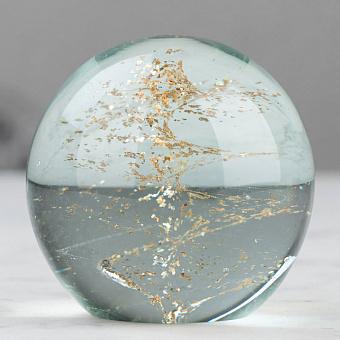 Glass Paperweight Gold Dust