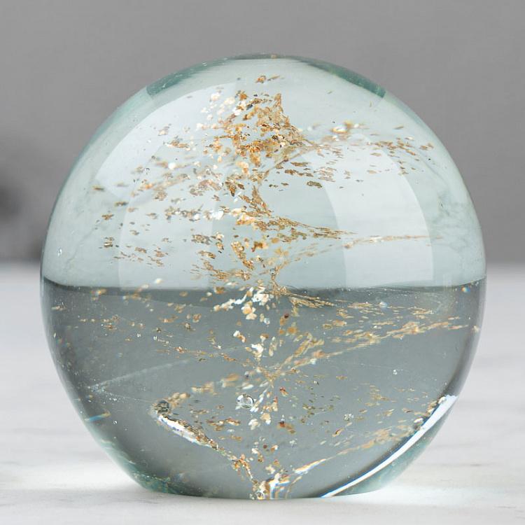 Пресс-папье Золотая пыль Glass Paperweight Gold Dust