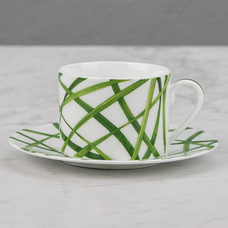 Life In Green Tea Cup And Saucer