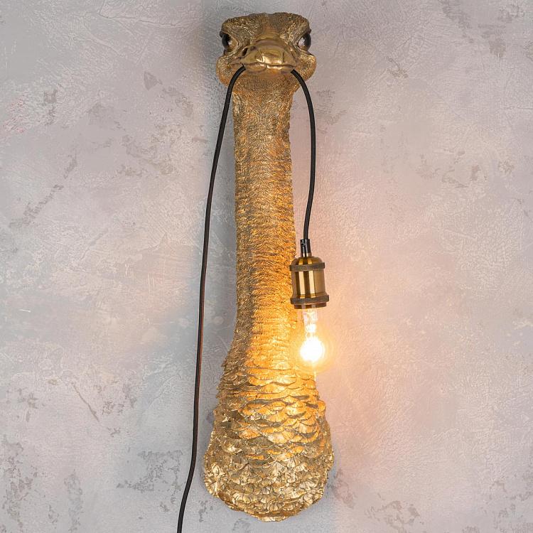 Бра Золотой страус Франц Иосиф Wall Lamp Golden Ostrich Franz Josef