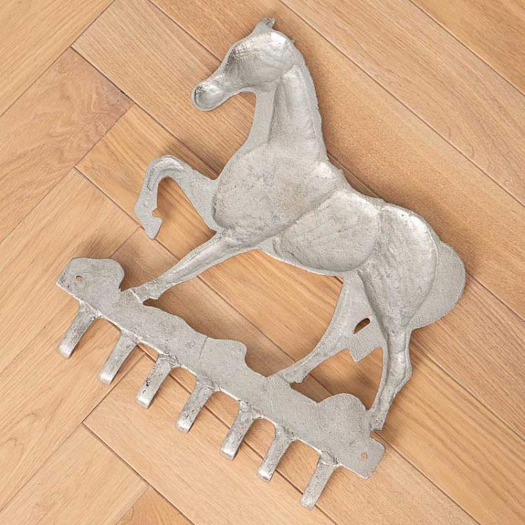 Семиместная настенная вешалка Лошадь Coat Rack 7 Hooks Horse