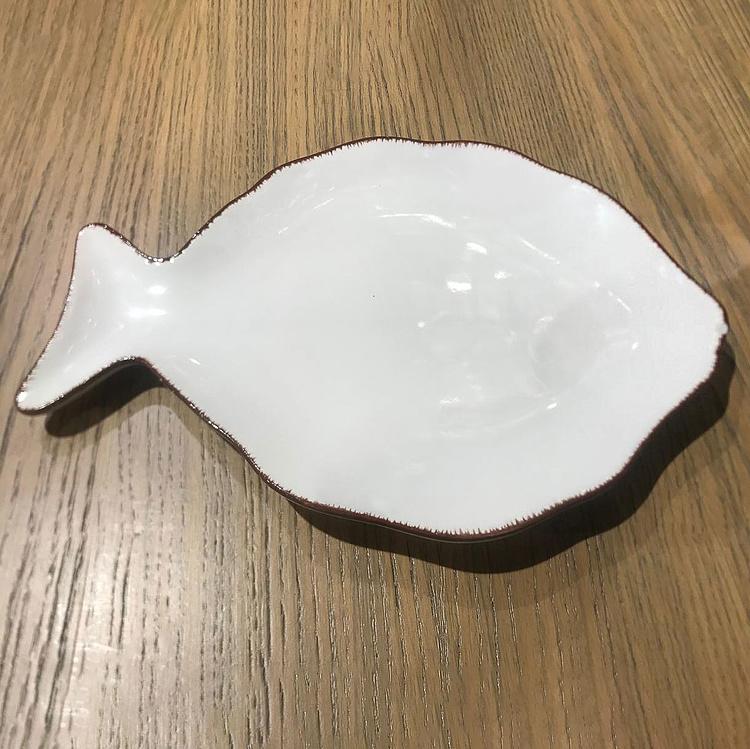 Белое блюдо Рыбка Дори, S дисконт Dory Fish Plate Small White discount