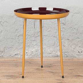 Side Table Shades Gold/Burgundy Large