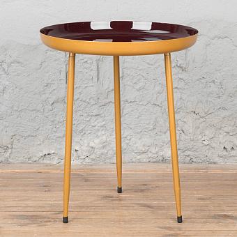 Журнальный стол Side Table Shades Gold/Burgundy Large