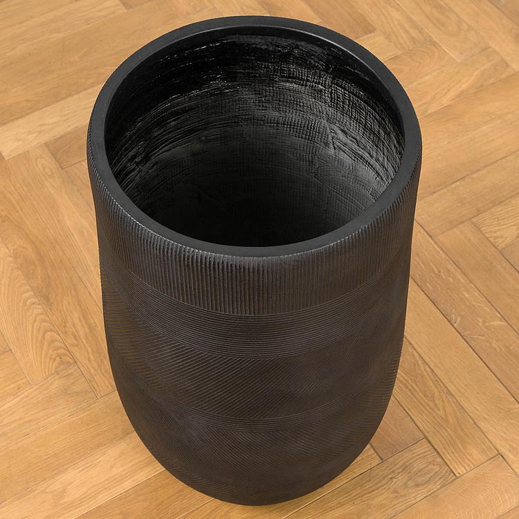 Кашпо Ergo Graphics Tall Bowl Pot Graphite Large - ракурс 2