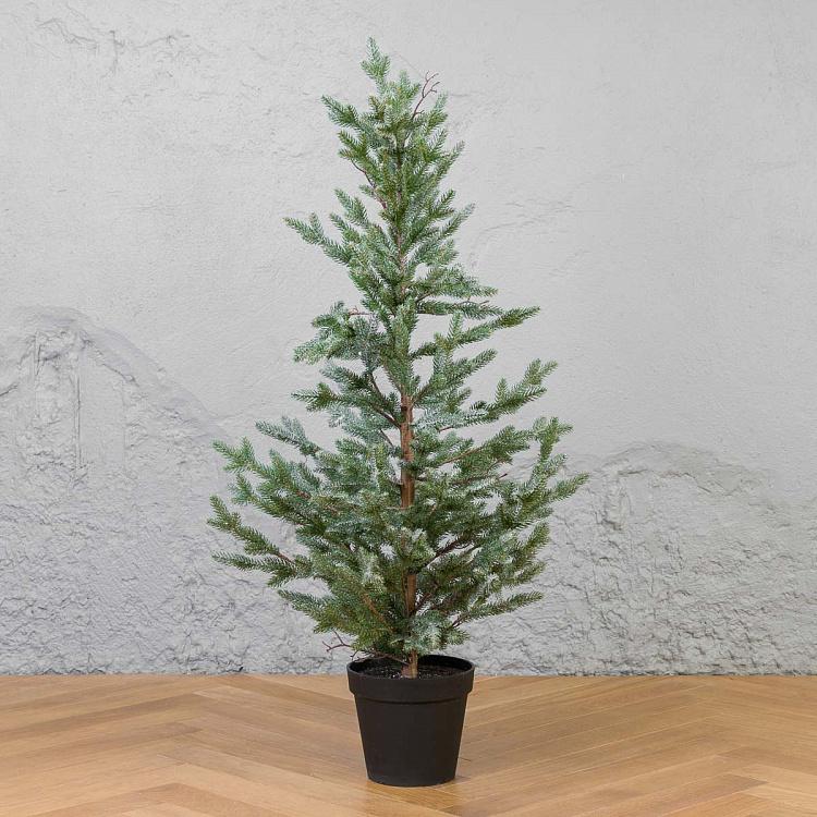 Искусственная заснеженная новогодняя ёлка в кашпо, 125 см Frost-Covered Christmas Tree In Pot 125 cm