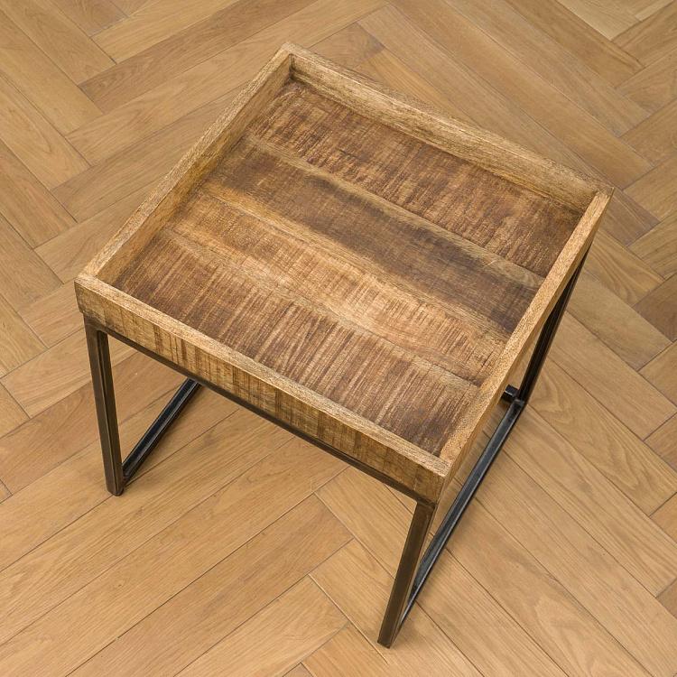 Комплект из двух столиков Револь Set Of 2 Revol Side Tables Mango Wood