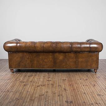 Трёхместный диван Constable 3 Seater натуральная кожа Original Vintage Coffee - ракурс 5