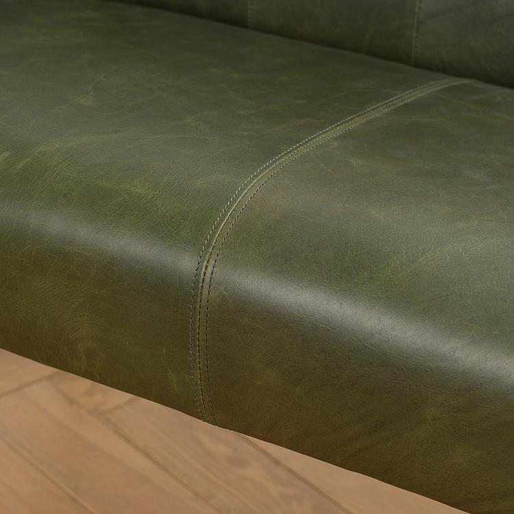 Двухместный кожаный диван Маршал, песочные ножки Marshall 2 Seater, Oak Sandwashed Leather