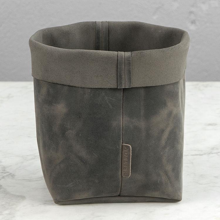 Кожаная корзина для хранения Leather Storage Basket