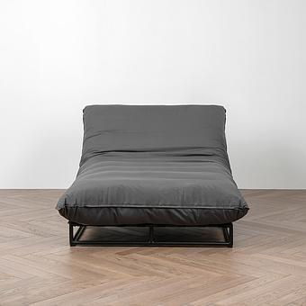 Садовый шезлонг-лежак Coral Lounger, Black акриловая ткань Anthracite Carbon - ракурс 2