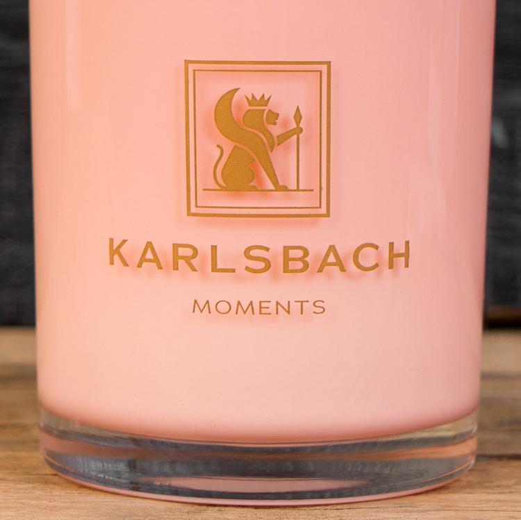 Арома-свеча в розовом стакане с золотой крышкой Кактус Aroma Candle In Pink Glass With Gold Lid Cactus