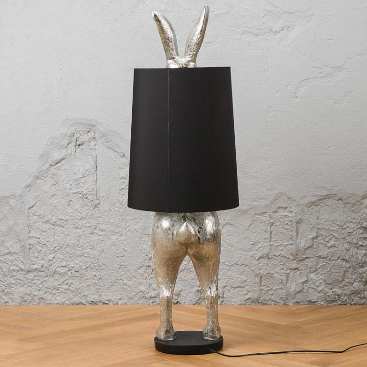 Торшер Серебряный робкий кролик, L Floor Lamp Hiding Bunny Silver