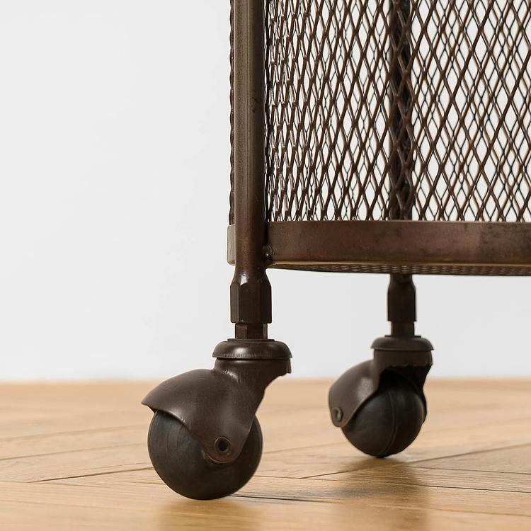 Сервировочная тележка на колёсиках с двумя корзинами 2 Levels Storage Baskets On Wheels