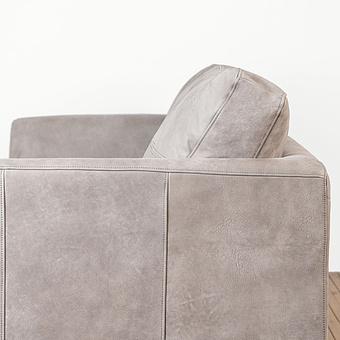 Трёхместный диван Patrick 3 Seater, Oak Sandwashed натуральная кожа Pale Grey - ракурс 9