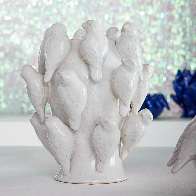 Белая ваза Птицы Birds Vase White