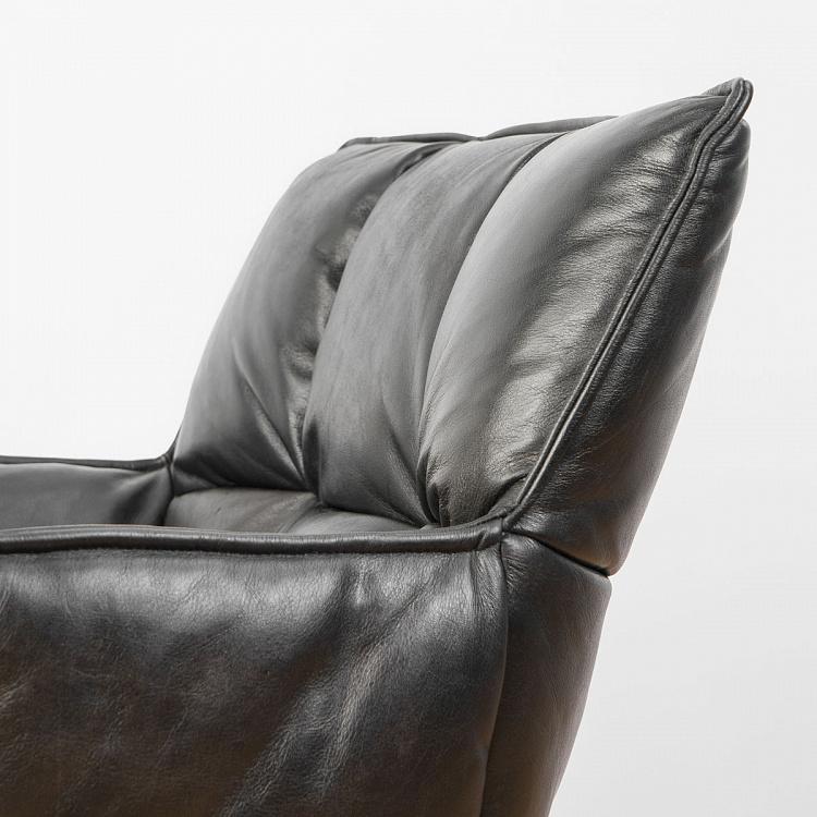 Вращающееся кресло Центр, чёрные матовые ножки Center Swivel Armchair, Black Matt Metal RM