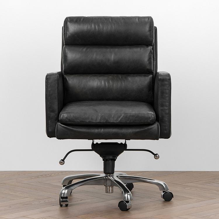 Кресло Hemingway Office Chair RM натуральная кожа Old Kaprys - ракурс 3