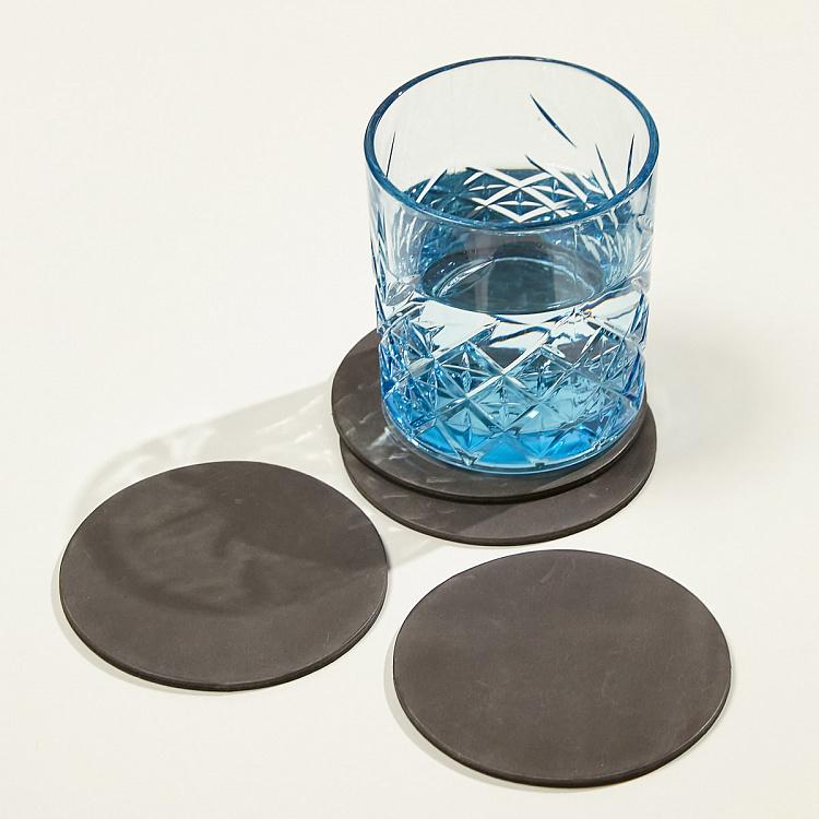 Набор из пяти круглых подставок под стаканы и чайник Смоки Set Of 5 Round Coasters Smoky