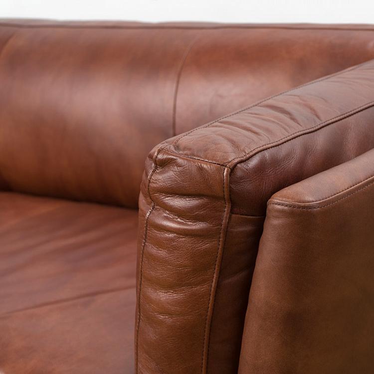 Двухместный диван Линкольн, коричневые ножки Lincoln 2 Seater, Rustic Brown Ash PF