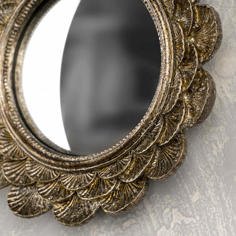 Выпуклое зеркало Серебристые ракушки Silver Shells Convex Mirror