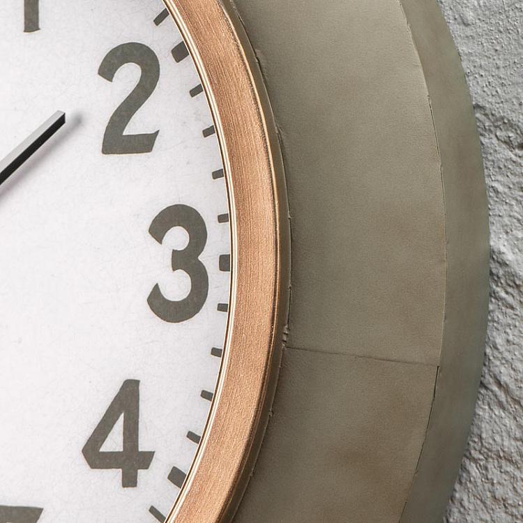 Настенные серые часы Индустрия Industry Clock Grey