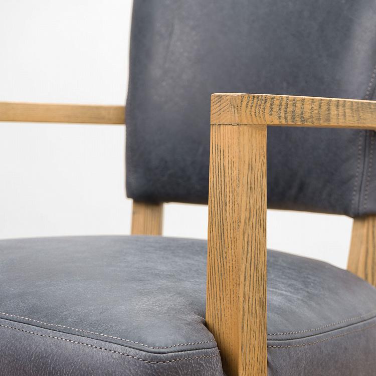 Стул Мами с подлокотниками, светлые ножки Mami Dining Chair With Arms, Oak Brown