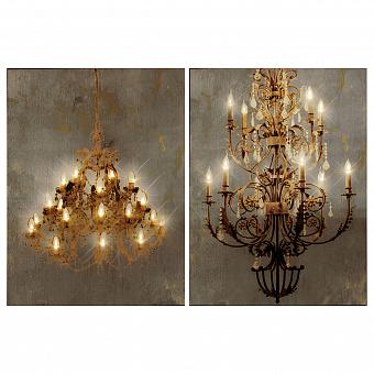 Модульный принт с подсветкой Set Of 2 Prints Grand Chandelier With Led