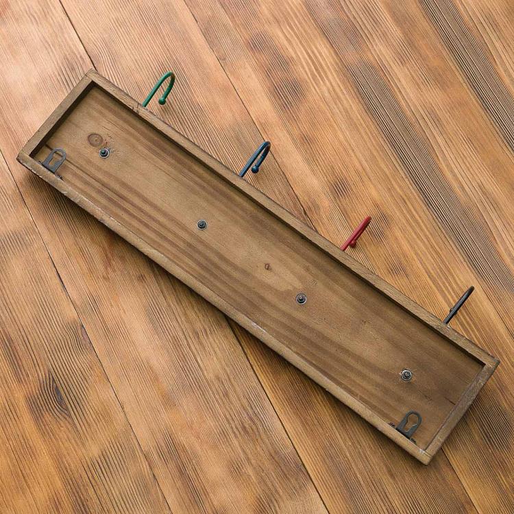 Четырёхместная настенная вешалка Лыжные трассы Ski Runs Coat Rack 4 Hooks