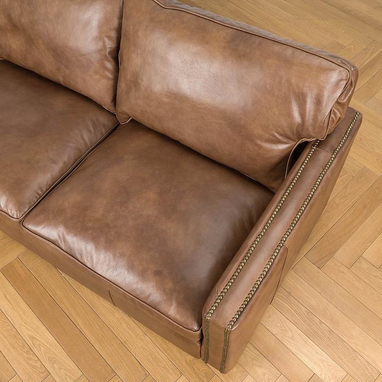 Двухместный диван Minister 2 Seater RM натуральная кожа Brown Franco - ракурс 6