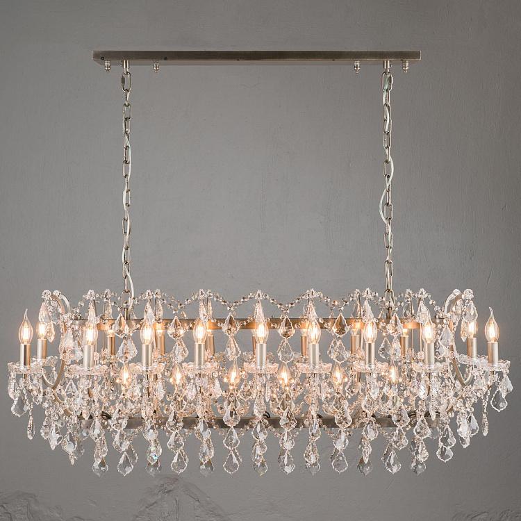 Прямоугольная Хрустальная люстра, L Crystal Rectangle Chandelier Large