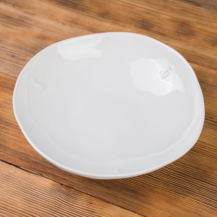 Тарелка для пасты Пчёлы Abeille Ceramic Ecru Pasta Plate