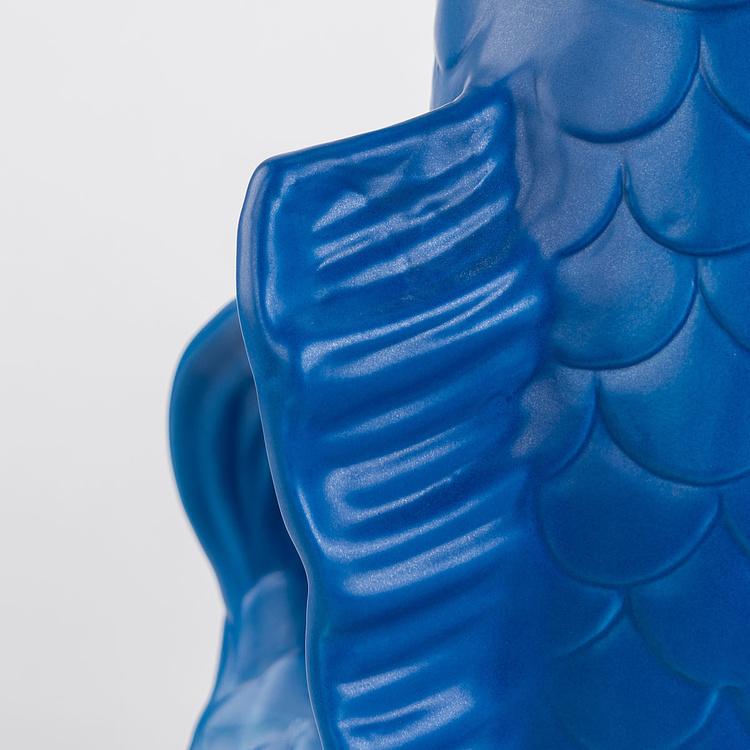 Ваза синего цвета Блабб Blubb Mat Blue Vase