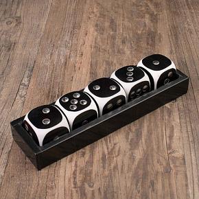 Big Box With 5 White And Black Dices discount1