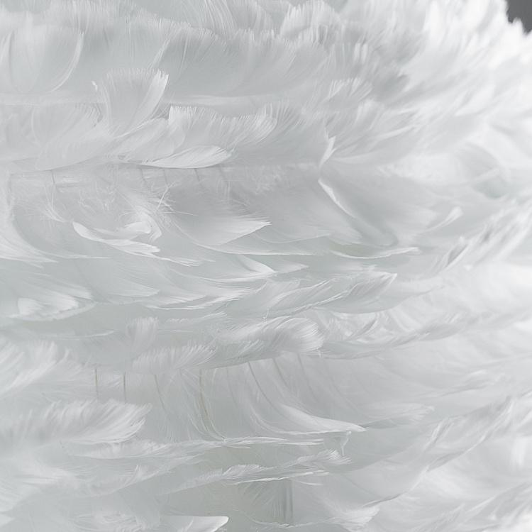 Подвесной светильник Эос, белые перья, белый провод, XXL Eos Hanging Lamp White Feathers White Cord Extra Extra Large
