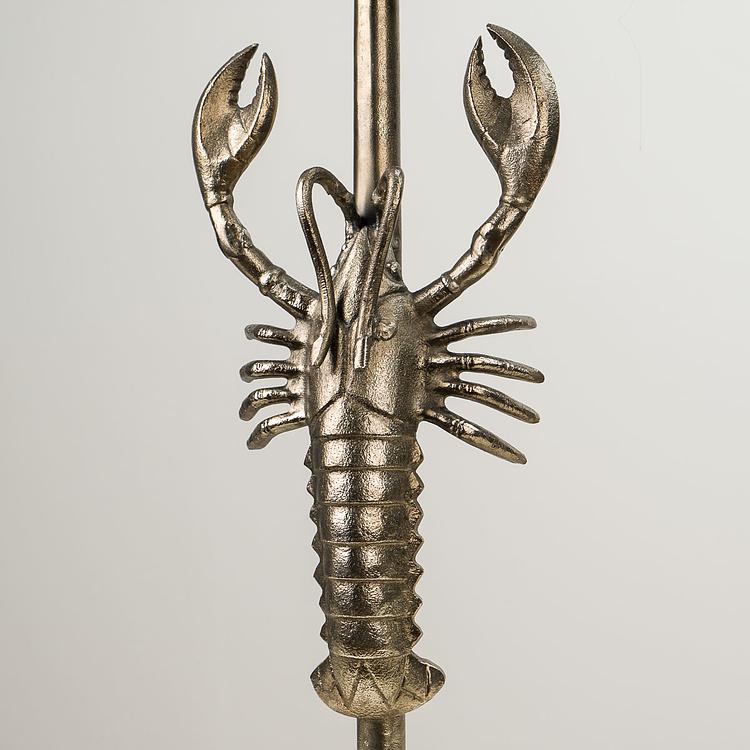 Настольная лампа с абажуром Лобстер Lobster Table Lamp Silver With Shade