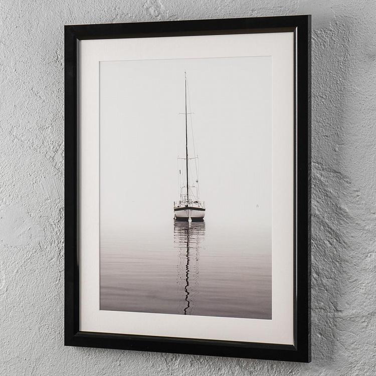 Фото-принт в чёрной раме Яхта Yacht, Studio Frame