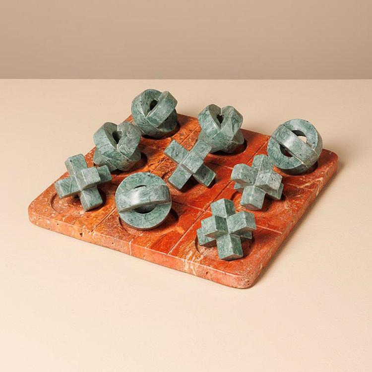 Настольная игра Marble And Travertine Tic Tac Toe Game