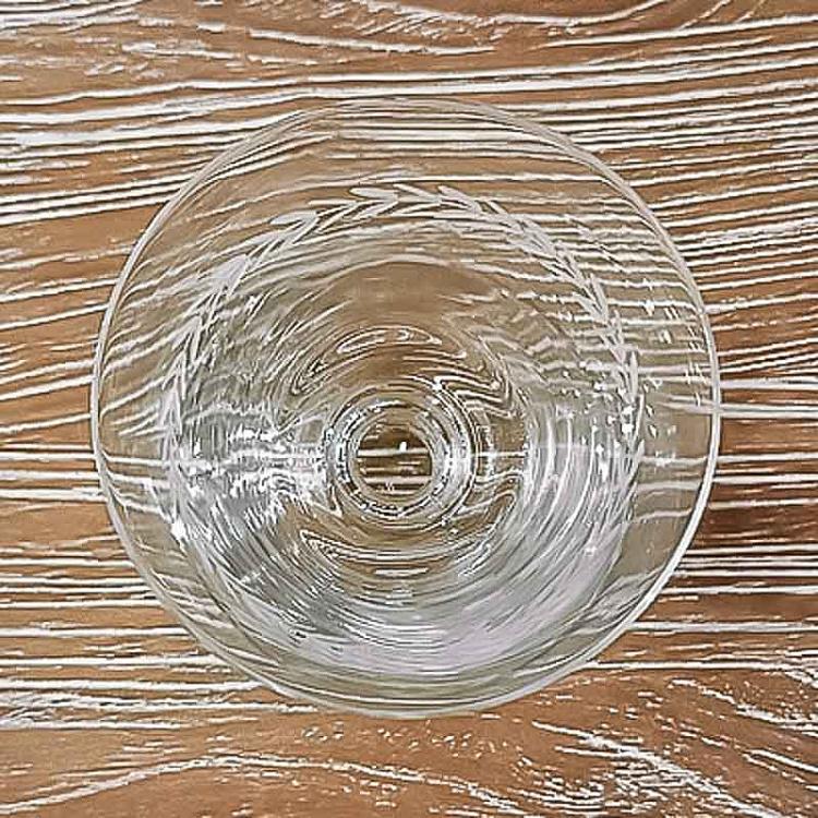 Бокал для вина с узором Листва Leaf Cutting Wine Glass