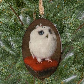 Новогодняя подвеска Wooden Pendant With Owl 12 cm