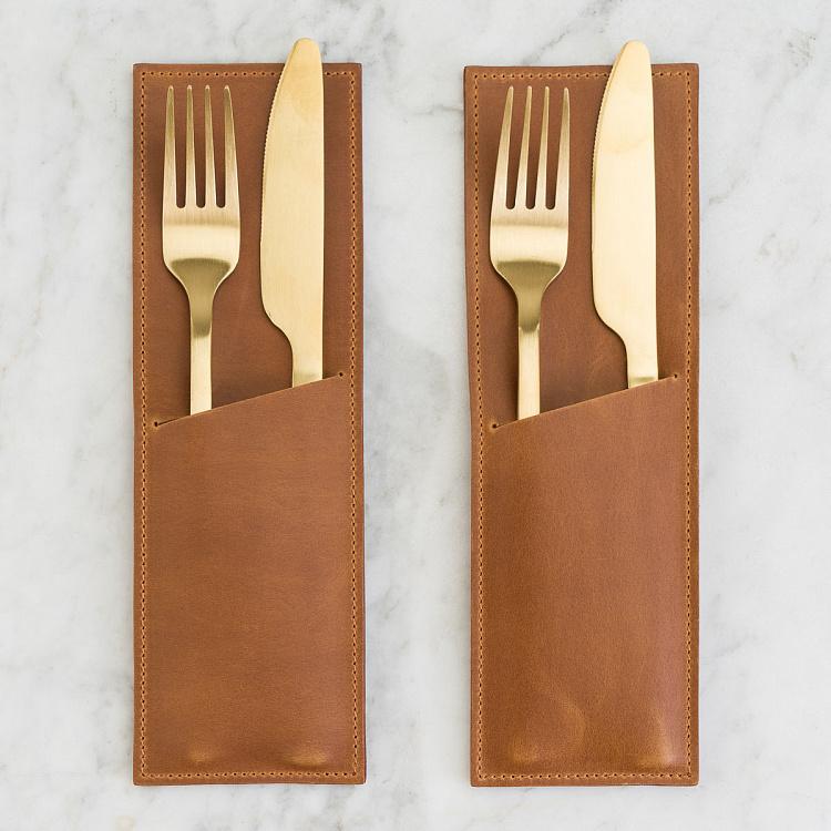 Набор из двух конвертов для столовых приборов Карамель Set Of 2 Cutlery Envelopes Caramel