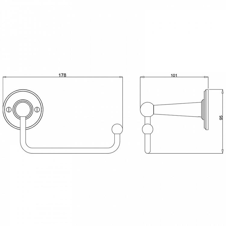 Настенный держатель-крюк для туалетной бумаги цвета хром Toilet Roll Hook Holder Chrome