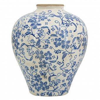 Ваза Ceramic Vase Blue Painted