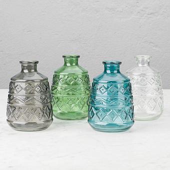 Set Of 4 Glass Vases