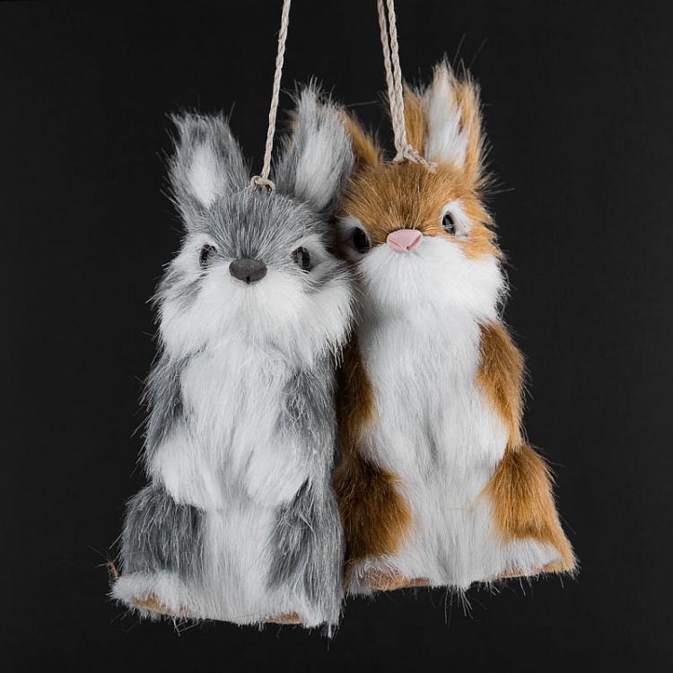 Набор из четырёх ёлочных игрушек Зайцы Set Of 4 Hares 11,5 cm