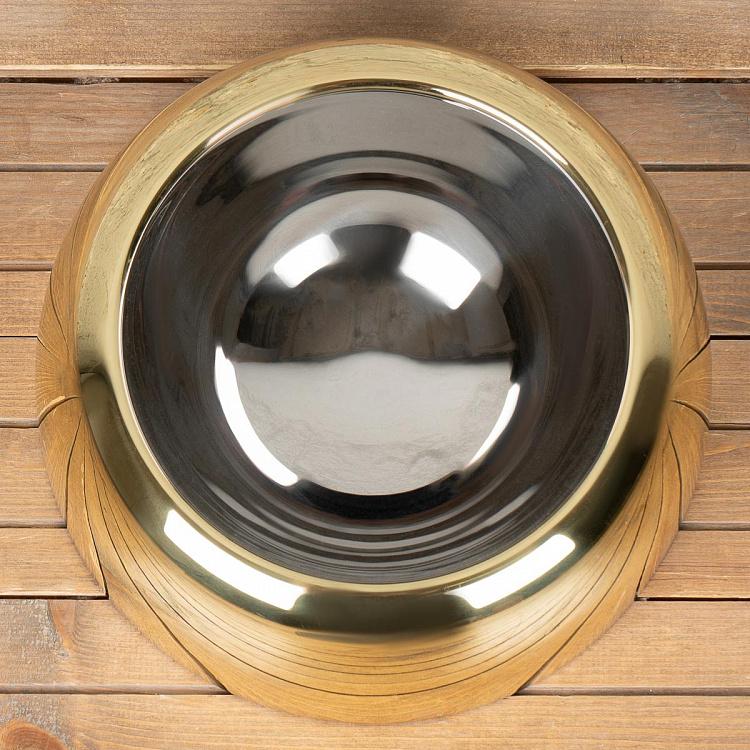 Миска для корма Капри золотого цвета, L Capri Food Bowl Gold Large