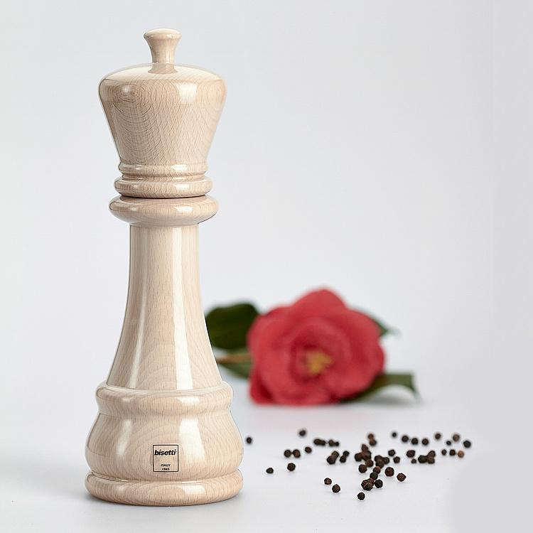 Мельница для специй Белый шахматный король Chess King Spice Mill White