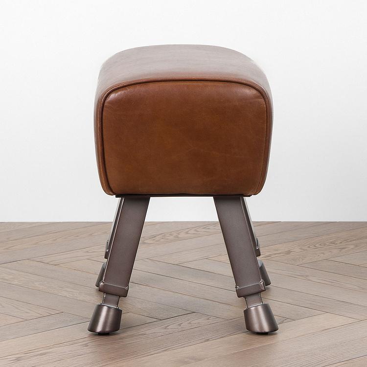 Табурет Jockey Stool A натуральная кожа Vector Dark Brown - ракурс 3